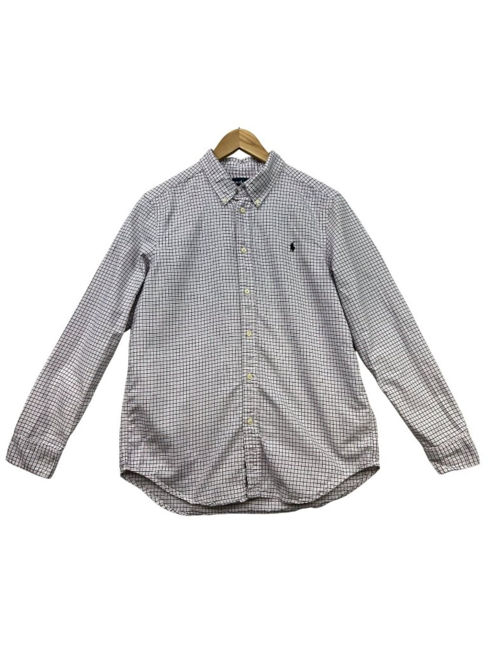 Ralph Lauren Boys Button Down Shirt XL Pink Checkered Classic Fit  Long Sleeve
